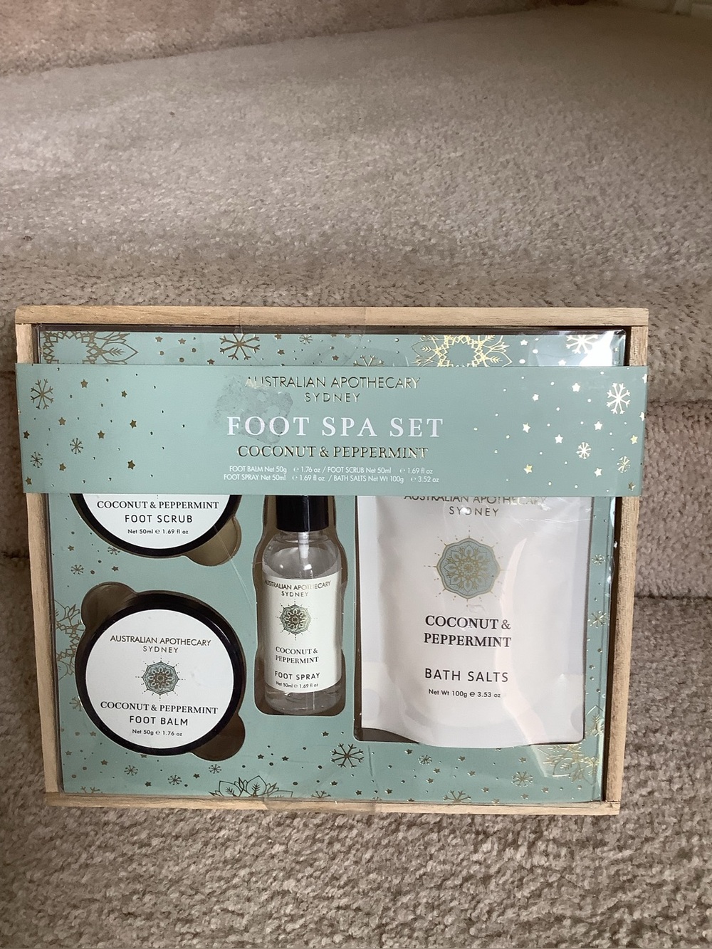 Australian Apothecary Coconut & Peppermint Foot Spa Set —NIB